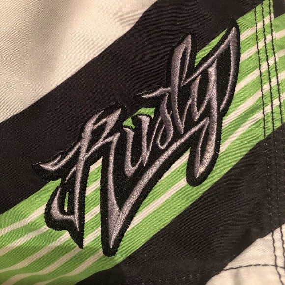 Rusty Multicolor  Striped Men’s Swim Trunks 36 - Picture 3 of 4